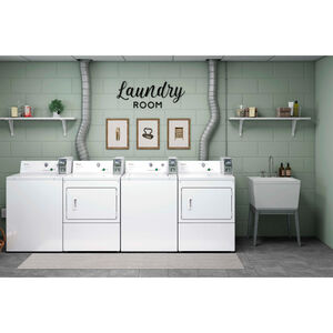 Whirlpool Commercial Laundry 27 in. 7.4 cu. ft. Front Loading Commercial Electric Dryer with 3 Dryer Programs - White, , hires