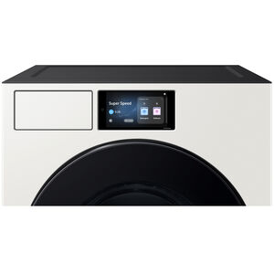 Samsung Bespoke 27 in. 5.3 cu. ft. Smart Stackable Front Load Washer with AI Home, AI OptiWash+, Sanitize & Steam Cycle - Ivory, , hires