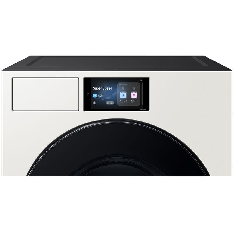 Samsung Bespoke 27 in. 5.3 cu. ft. Smart Stackable Front Load Washer with AI Home, AI OptiWash+, Sanitize & Steam Cycle - Ivory, , hires