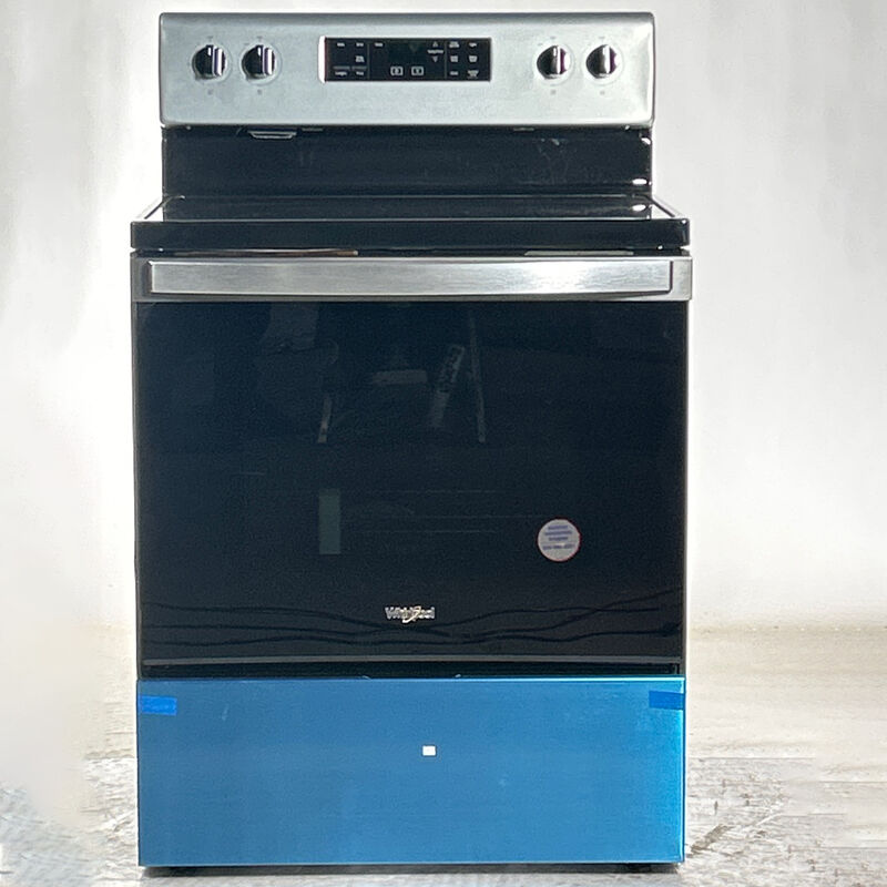 Whirlpool 30 in. 5.3 cu. ft. Oven Freestanding Electric Range with 4 Smoothtop Burners - Stainless Steel (Open Box Excellent Condition), , hires
