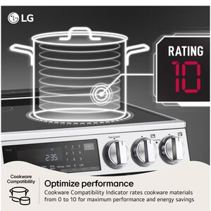 LG InstaView 30 in. 6.3 cu. ft. Smart Air-Fry True European Convection Slide-In Electric Range with 4 Induction Burners & 1 Radiant Burner - PrintProof Stainless Steel, , hires