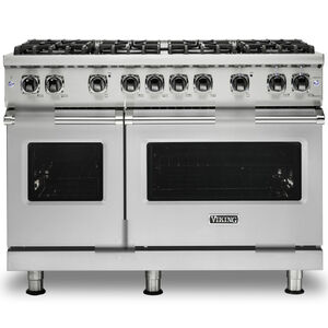 Viking 5 Series 48 in. 6.0 cu. ft. Convection Double Oven Freestanding LP Gas Range with 8 Sealed Burners - Stainless Steel, , hires
