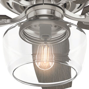 Hunter Bennett 52 in. Ceiling Fan with LED Light Kit and Remote - Brushed Nickel, , hires