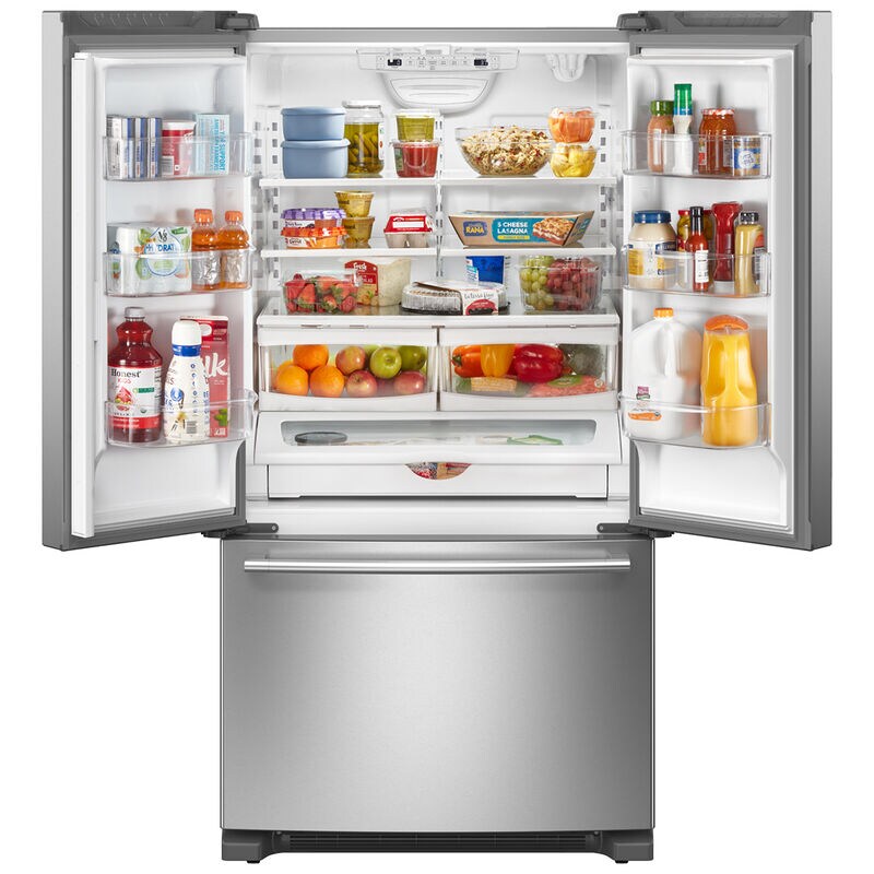 Maytag 36 in. 25.2 cu. ft. French Door Refrigerator with Internal Water Dispenser - Fingerprint Resistant Stainless Steel, , hires