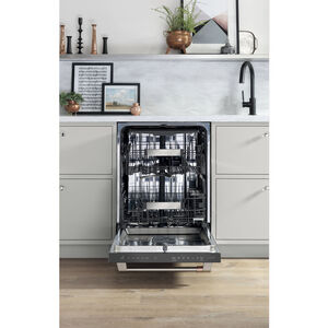 Cafe 24 in. Built-In Dishwasher with Top Control, 45 dBA Sound Level, 16 Place Settings, 5 Wash Cycles & Sanitize Cycle - Matte Black, Matte Black, hires