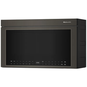 KitchenAid 30 in. 1.1 cu. ft. 950W Smart Over-the-Range Microwave with 400 CFM, Convection & Sensor Cooking - Black Ore, , hires
