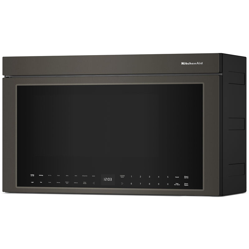 KitchenAid 30 in. 1.1 cu. ft. 950W Smart Over-the-Range Microwave with 400 CFM, Convection & Sensor Cooking - Black Ore, , hires