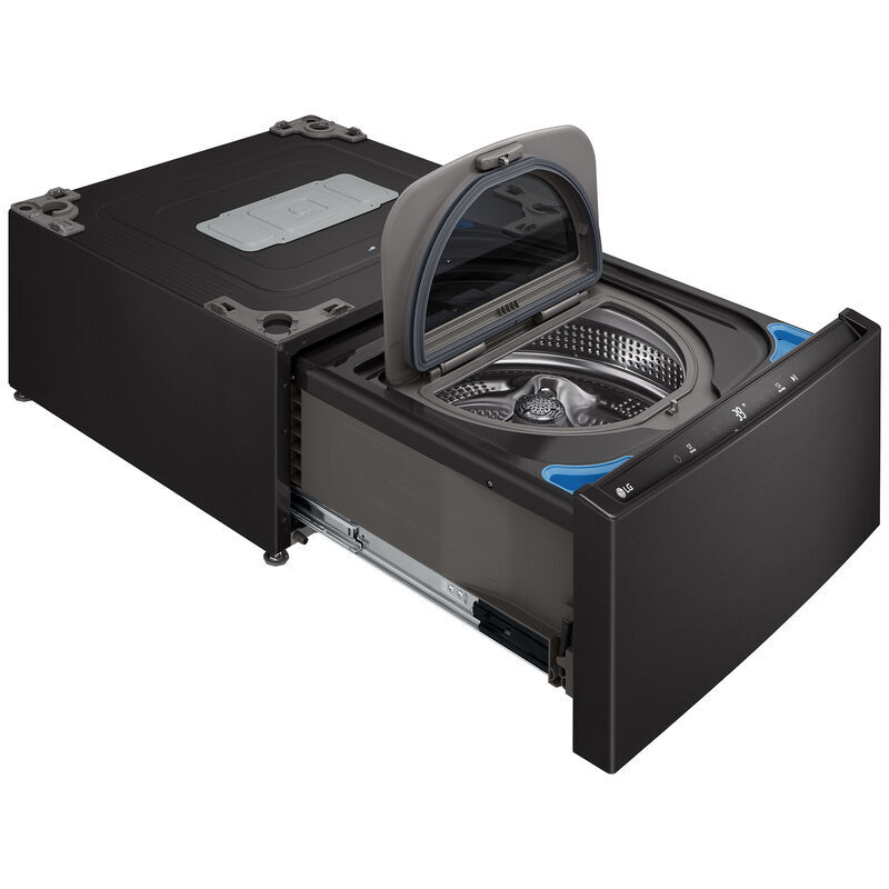 LG SideKick 27 in. 1.0 cu. ft. TwinWash Compatible Pedestal Washer - Black Steel, , hires