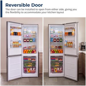 Sharp 24 in. 10.3 cu. ft. Counter Depth Bottom Freezer Refrigerator - Stainless Steel, , hires