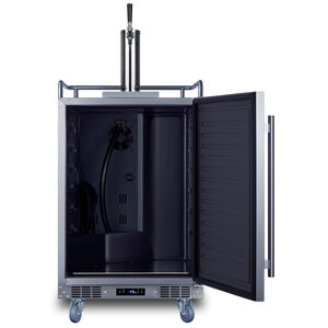 Summit 24 in. 5.6 cu. ft. Outdoor Beer Dispenser with 1 Tap, Digital Controls & Digital Thermostat - Stainless Steel, , hires