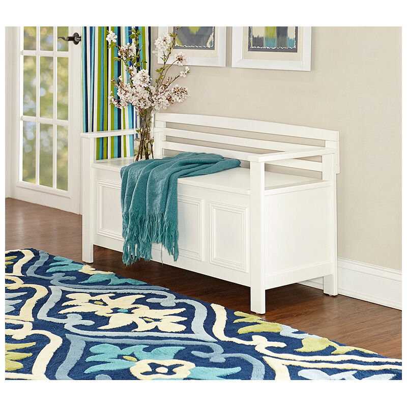 Knox 46" Storage Bench - White, , hires