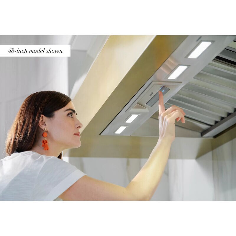 Thermador Professional Series 60 in. Smart Ducted Standard Style Range Hood with 4 Fan Speeds & 4 LED Lights - Stainless Steel, , hires