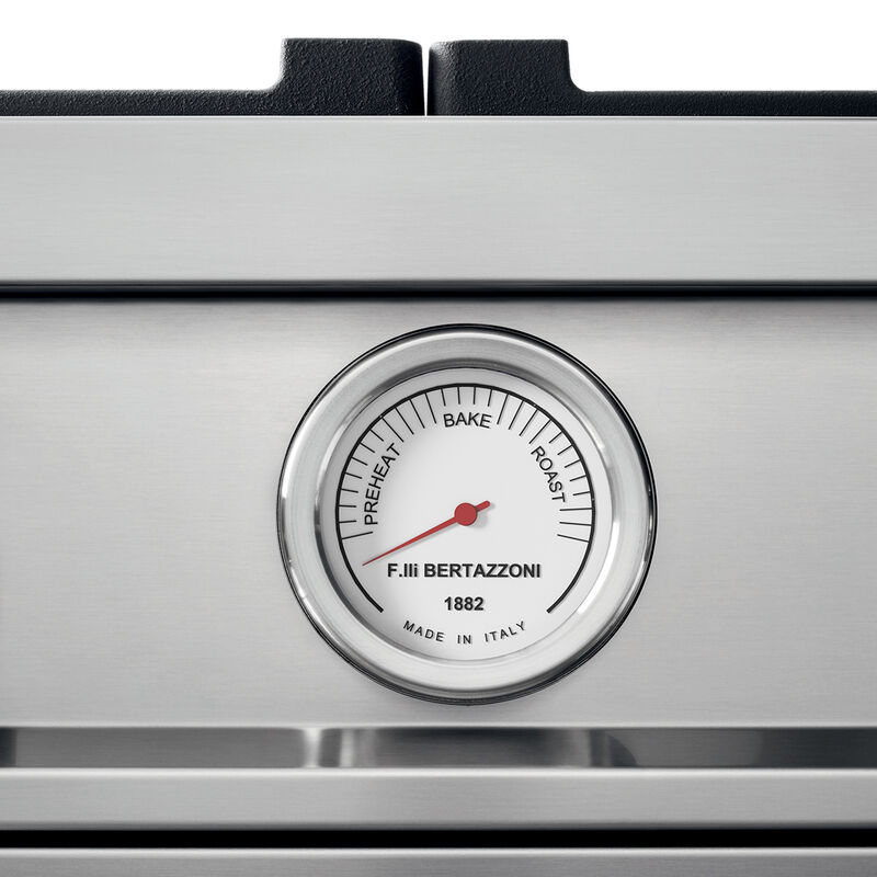 Bertazzoni Master Series 48 in. 7.1 cu. ft. Dual Convection Double Oven Gas Range with 6 Sealed Burners & Griddle - Stainless Steel, , hires