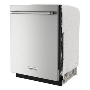 KitchenAid 24 in. Top Control Dishwasher with 44 dBa Sound Level & 3rd-Rack - PrintShield Stainless, Stainless Steel with PrintShield Finish, hires