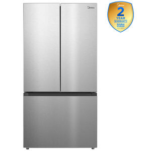 Midea 33 in. 22.6 cu. ft. Smart Counter Depth Garage-Ready French Door Refrigerator with Ice Maker - Stainless Steel, , hires
