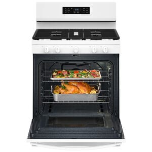 Whirlpool 30 in. 5.0 cu. ft. Air-Fry Standard Convection Gas Range with 5 Sealed Burners - White, , hires
