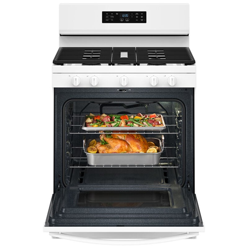 Whirlpool 30 in. 5.0 cu. ft. Air-Fry Standard Convection Gas Range with 5 Sealed Burners - White, , hires