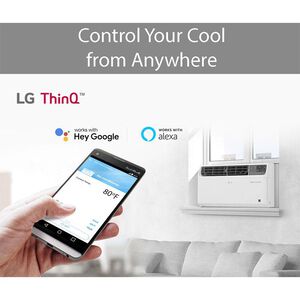 LG 8,500 BTU 115V Smart Energy Star Window/Wall Air Conditioner with Inverter, 3 Fan Speeds, Sleep Mode & Remote Control - White, , hires