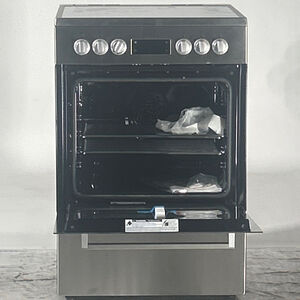 Beko 24 in. 2.5 cu. ft. True European Convection Electric Range with Smoothtop Burners - Stainless Steel (Open Box Good Condition), , hires
