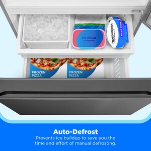 Midea 33 in. 22.8 cu. ft. Smart Counter Depth Bottom Freezer Refrigerator with Ice Maker - Stainless Steel, , hires
