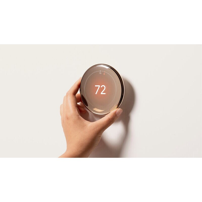 Nest Learning Thermostat (4th Gen) - Polished Gold + Nest Temperature Sensor, , hires