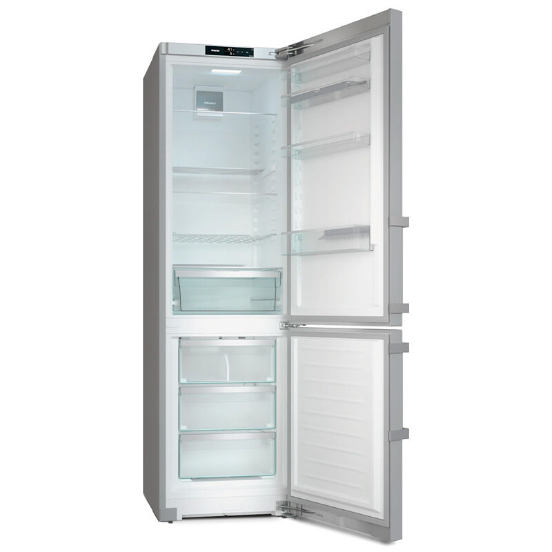 Miele 24 in. 12.7 cu. ft. Counter Depth Bottom Freezer Refrigerator with Ice Maker - Clean Touch Steel, , hires
