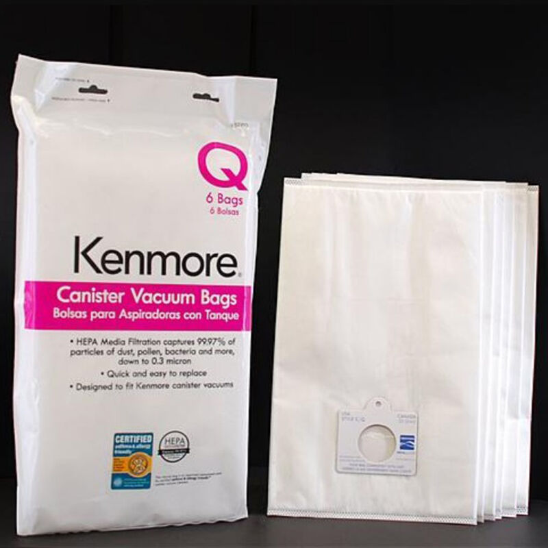 Kenmore 6 pk Type Q HEPA Vacuum Bags for Canister Vacuums, , hires