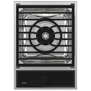 Wolf Transitional Series 15 in. Single Burner LP Gas Cooktop - Stainless Steel, , hires