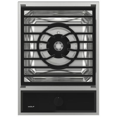 Wolf Transitional Series 15 in. Single Burner LP Gas Cooktop - Stainless Steel | MM15TF/S/LP
