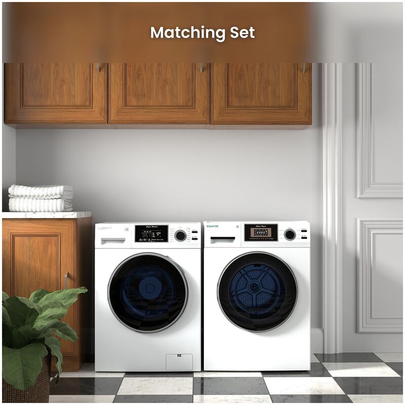 Equator 24 in. 1.62 cu. ft. Electric Front Load Laundry Center with Sensor Dry, Pet & Sanitize Cycle - White, , hires