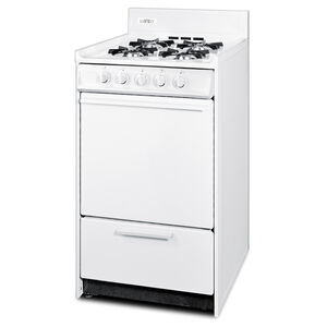 Summit 20 in. 2.5 cu. ft. Gas Range with Open Burners - White, , hires