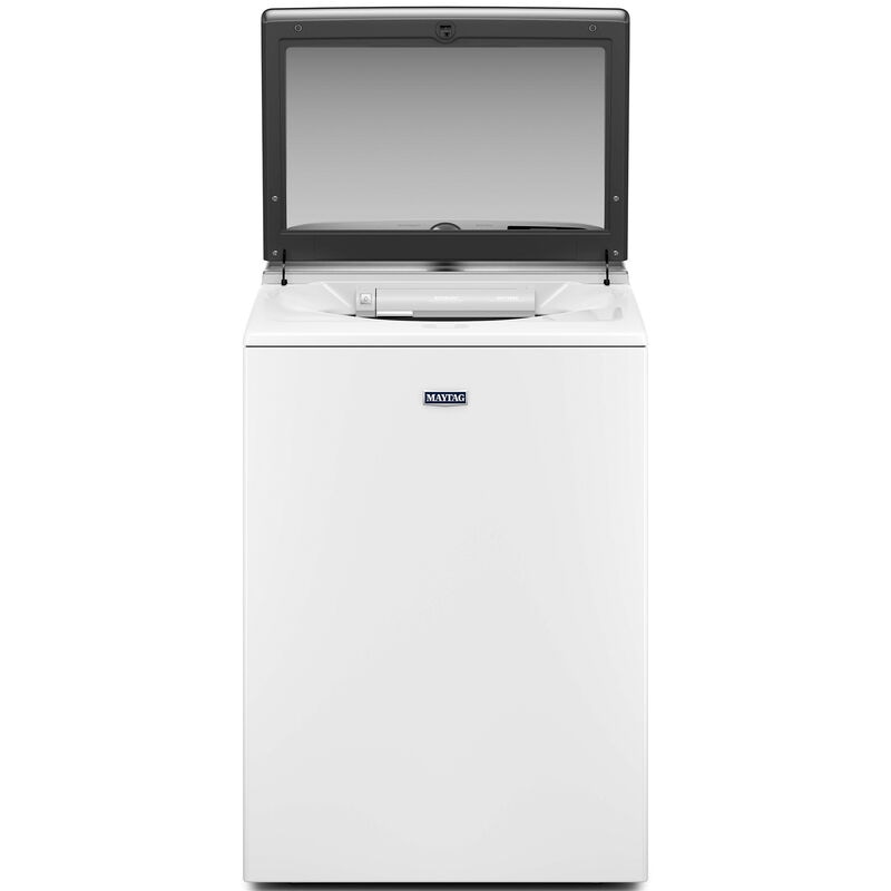 Maytag 27 in. 5.3 cu. ft. Smart Top Load Washer with Extra Power Button & Sanitize with Oxi - White, White, hires