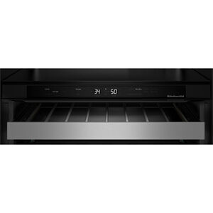 KitchenAid 24 in. Built-In/Freestanding 4.8 cu. ft. Compact Beverage Center with Adjustable Shelves & Digital Control - Black Ore, Black Ore, hires