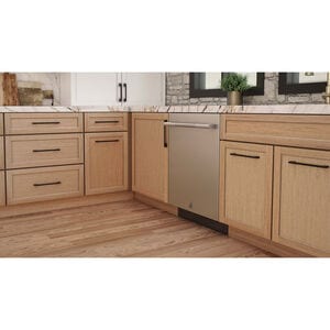 JennAir Rise 24 in. Top Control Flush-Mount Dishwasher with 38 dBa Sound Level & 3rd-Rack - Stainless Steel, , hires