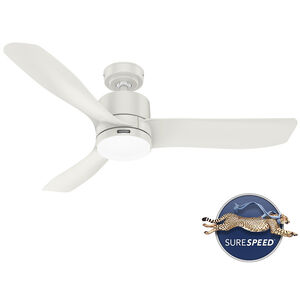 Hunter 52 in. Bolsa Damp Rated Ceiling Fan with LED Light Kit & Handheld Remote - Fresh White, Fresh White, hires