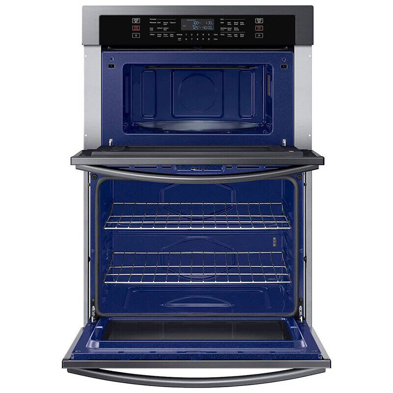 Samsung 30 in. 7 cu. ft. Smart Electric Microwave/Wall Oven Combo with Sensor Cooking - Black Stainless, Black Stainless, hires