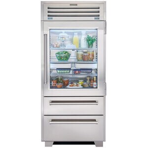 Sub-Zero 36 in. 22.7 cu. ft. Built-In Counter Depth Bottom Freezer Refrigerator with Ice Maker - Stainless Steel, , hires