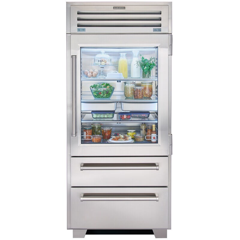 Sub-Zero 36 in. 22.7 cu. ft. Built-In Counter Depth Bottom Freezer Refrigerator with Ice Maker - Stainless Steel, , hires