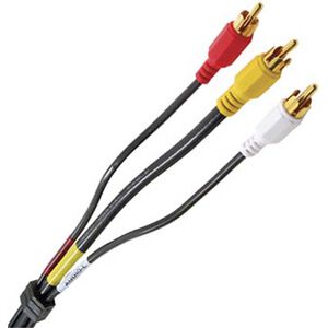 RCA 6' Composite Stereo Audio/Video Cable, , hires