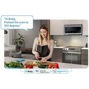 Samsung 30 in. 6.3 cu. ft. Smart Slide-In Electric Range with 4 Induction Burners - Fingerprint Resistant Stainless, Fingerprint Resistant Stainless, hires