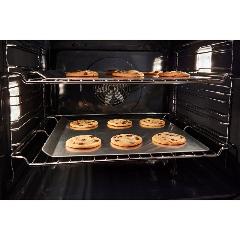 Whirlpool 24 in. 5.8 cu. ft. Smart Front Control Electric Double Wall Oven with True European Convection - Fingerprint Resistant Stainless, Fingerprint Resistant Stainless, hires