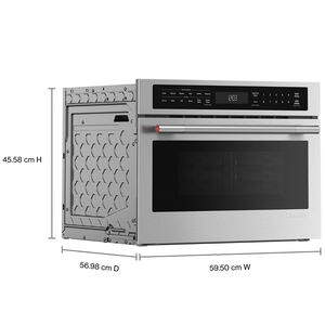 KitchenAid 24 in. 1.8 cu. ft. 1000W Built-In Microwave with Convection Cooking - Stainless Steel with PrintShield Finish, , hires