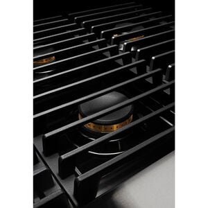 JennAir Noir Series 36 in. 5.1 cu. ft. Smart True European Convection Dual Fuel Range with 4 Sealed Burners & Grill - Stainless Steel, , hires