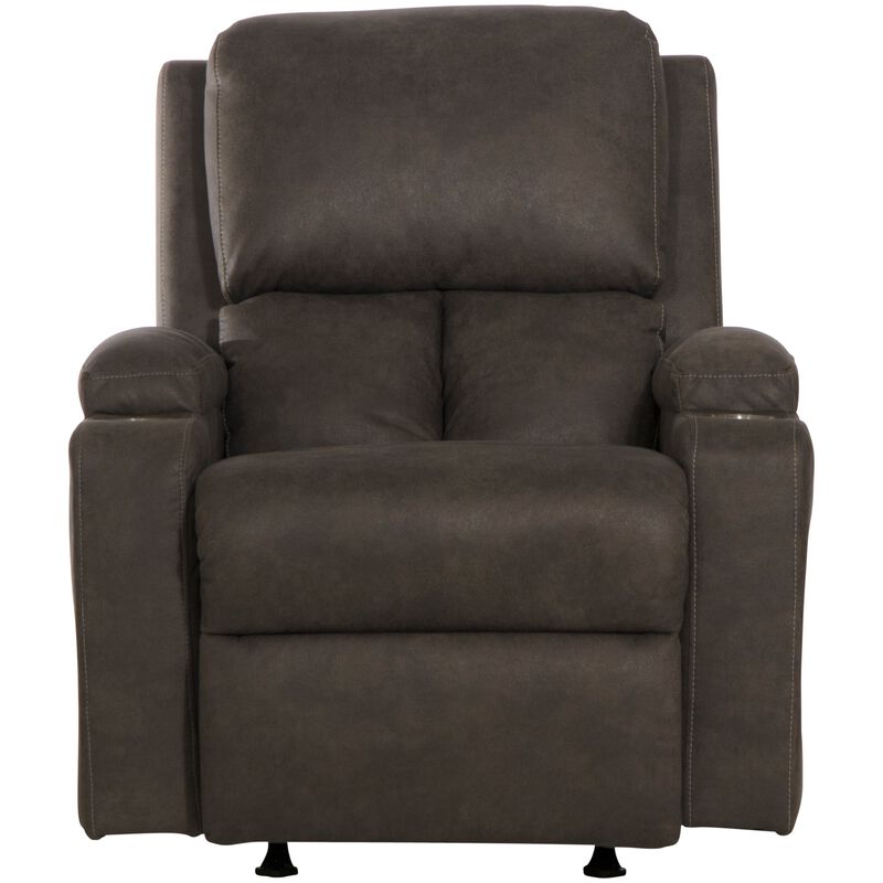 Catnapper Kyle Rocker Recliner with Dual Cupholders - Smoke, Smoke, hires