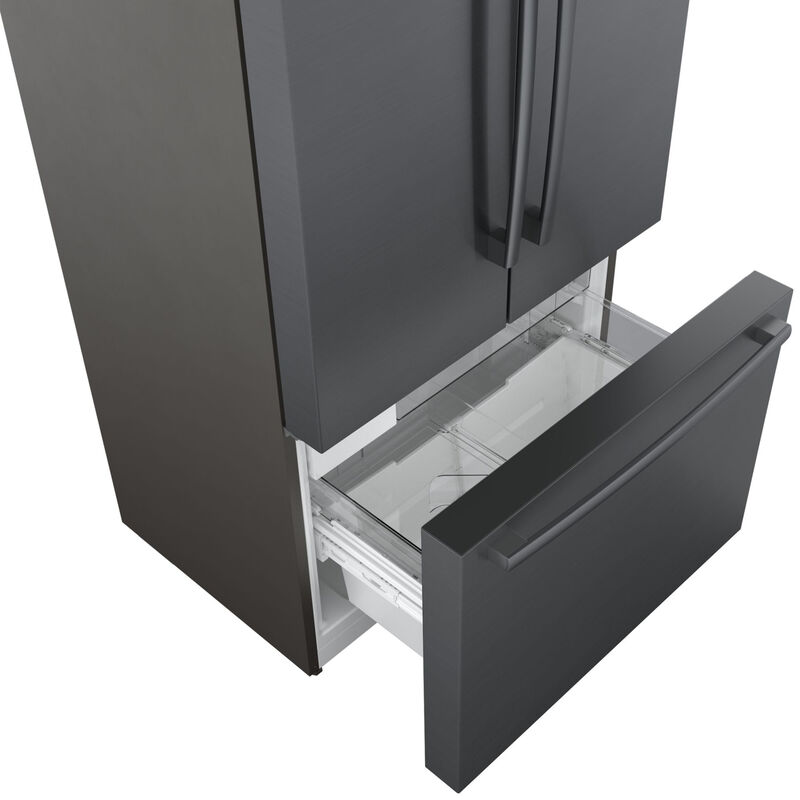 Bosch 800 Series 36 in. 20.8 cu. ft. Smart Counter Depth French Door Refrigerator with Internal Water Dispenser - Black Stainless, Black Stainless, hires