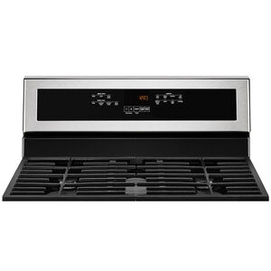 Maytag 30 in. 6 cu. ft. True European Convection Double Oven Gas Range with 5 Sealed Burners - Stainless Steel, , hires
