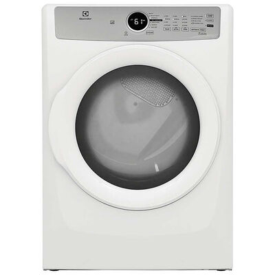 Electrolux 300 Series 27 in. 8.0 cu. ft. Stackable Electric Dryer with Luxury-Quiet Sound System & Sensor Dry - White | ELFE7337AW