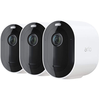 Arlo - Pro 4 Spotlight Camera - Indoor/Outdoor 2K Wire-Free Security Camera with Color Night Vision (3-pack),  Arlo - Pro 4 Spotlight Camera - Indoor/Outdoor 2K Wire-Free Security Camera with Color Night Vision (3-pack) | VMC4350PRO4