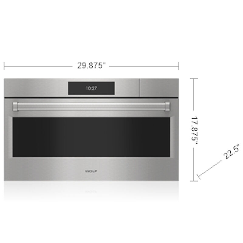 Wolf E Series 30 in. 2.4 cu. ft. Steam Electric Single Wall Oven with Dual Convection - Stainless Steel, , hires