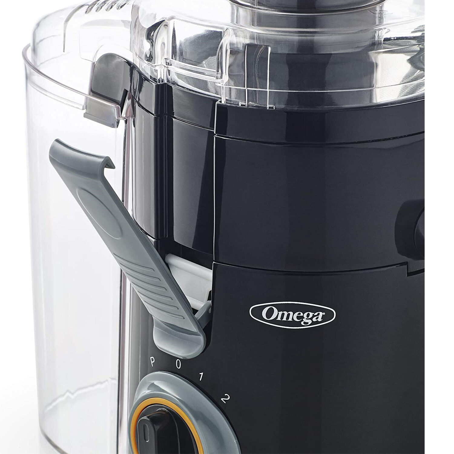 Omega Large Chute High Speed Centrifugal Juicer Black